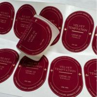 Impression d'étiquettes personnalisées en velours, autocollants de luxe pour bougies en vinyle, étiquettes d'emballage imprimées