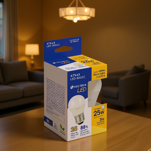 Foco Volteck LED-30GCC 3W G45 Luz Blanca Fría 6500K SMD LED E26/E27/G23 Aluminio/PC Certificado ETL para Uso en Hogares y Hoteles - Product Image 2