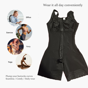 Faja Colombiana de Soporte Lumbar, Moldeadora hasta Medio Muslo con Botones a Presión, Transpirable, Postoperatoria, Compresión Abdominal - Product Image 5