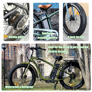Vélo de plage électrique 250 watts, 26 pouces, pneus larges 4.0, batterie lithium 48v 500w 15ah 20ah - Product Image 3