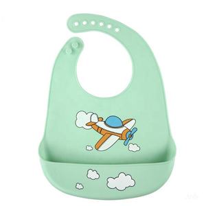 Bavoirs pour bébé en silicone imperméable à 6 boutons, réglables, à motifs de dessins animés, pour nouveau-né, personnalisables - Product Image 4