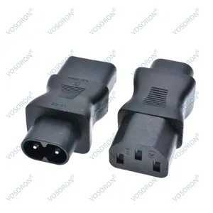 IEC 320 C13 zu C8 Steckdose 3-Stick-Weiblicher Adapter zu C8 2-Stick-Weiblicher Steckdose-Adapter AC 110V-250V 2.5A-10A