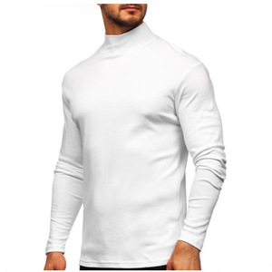 Nouveau T-shirt Homme Col Montant Manches Longues Couleur Unie 2026, Style Sportif Décontracté et Tendance. Commandez dès maintenant et obtenez un coupon de 5 $ - Product Image 2