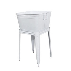 Nhà thương mại kim loại rượu vang Máy làm lạnh xô đứng thép mạ kẽm nước giải khát bồn nước đá uống mát bồn tắm với đứng - Product Image 4