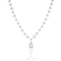 Collar de Lujo con Diamante Cultivado en Laboratorio, Corte Cojín, Oro Blanco de 18K, Certificado IGI, de Alta Calidad, para Regalo de Boda, Venta al Por Mayor