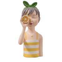Ornement de salon en résine personnalisé pour petites filles Décoration de la maison Figurine de fille mignonne