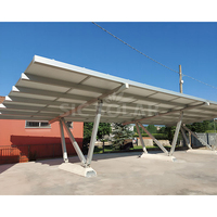 Panneaux solaires au sol faciles Système d'abri d'auto Structure de stationnement PV Stationnement de voiture solaire moderne solaire