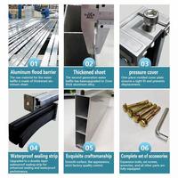 Barrière anti-inondation modulaire robuste en aluminium pour garage, protection résidentielle et commerciale, barrage d'eau portable en alliage métallique