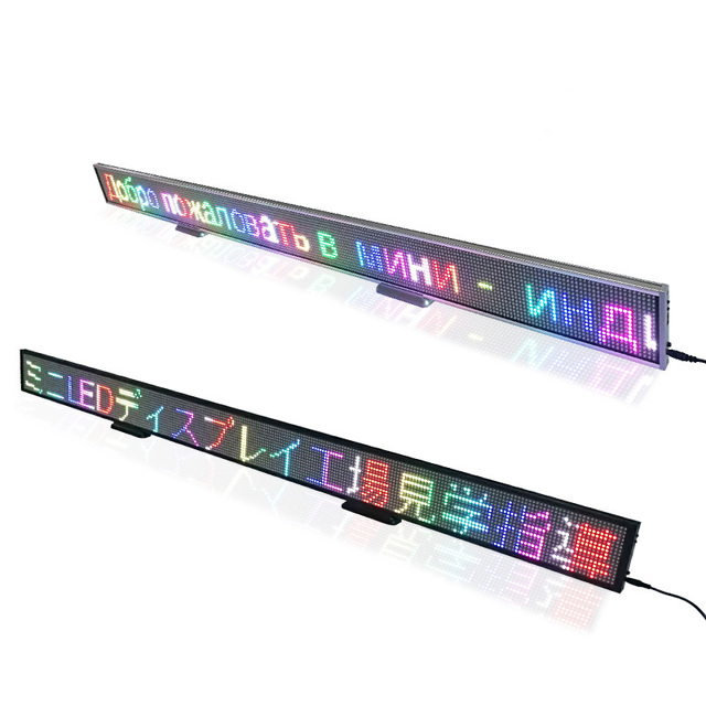K16192 980*95 mm Wireless App PC Control Running Messages Light up Scrolling Shop Advertising Bus Destination LED Sign Board
