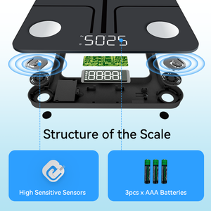 Báscula Digital Inteligente para Grasa Corporal con Batería, Báscula Electrónica para Fitness y Salud, <span class=keywords><strong>IMC</strong></span>, Capacidad de 180 kg - Product Image 4