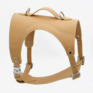 Arnés de perro OEM personalizado al por mayor fabricantes de arnés de perro resistente de diseño de lujo PU de cuero y Correa y collar conjunto - Product Image 2