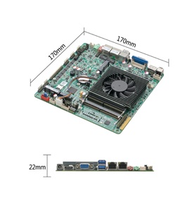 Carte mère industrielle mini-ITX TEKET haut de gamme contrôlée par ordinateur, B82-8260U <span class=keywords><strong>Intel</strong></span> I5-8260U DDR4, 2 LAN, 6 COM, 12VDC intégrée - Product Image 3