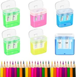 Vente chaude 8mm double trou <span class=keywords><strong>taille</strong></span>-<span class=keywords><strong>crayon</strong></span> en plastique bureau papeterie conteneur dans des couleurs assorties pour les écoles et les cadeaux - Product Image 4