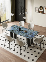 Nouvelle collection de table et de chaises de salle à manger en pierre, légères et luxueuses, de style moderne minimaliste haut de gamme, pour usage hôtelier