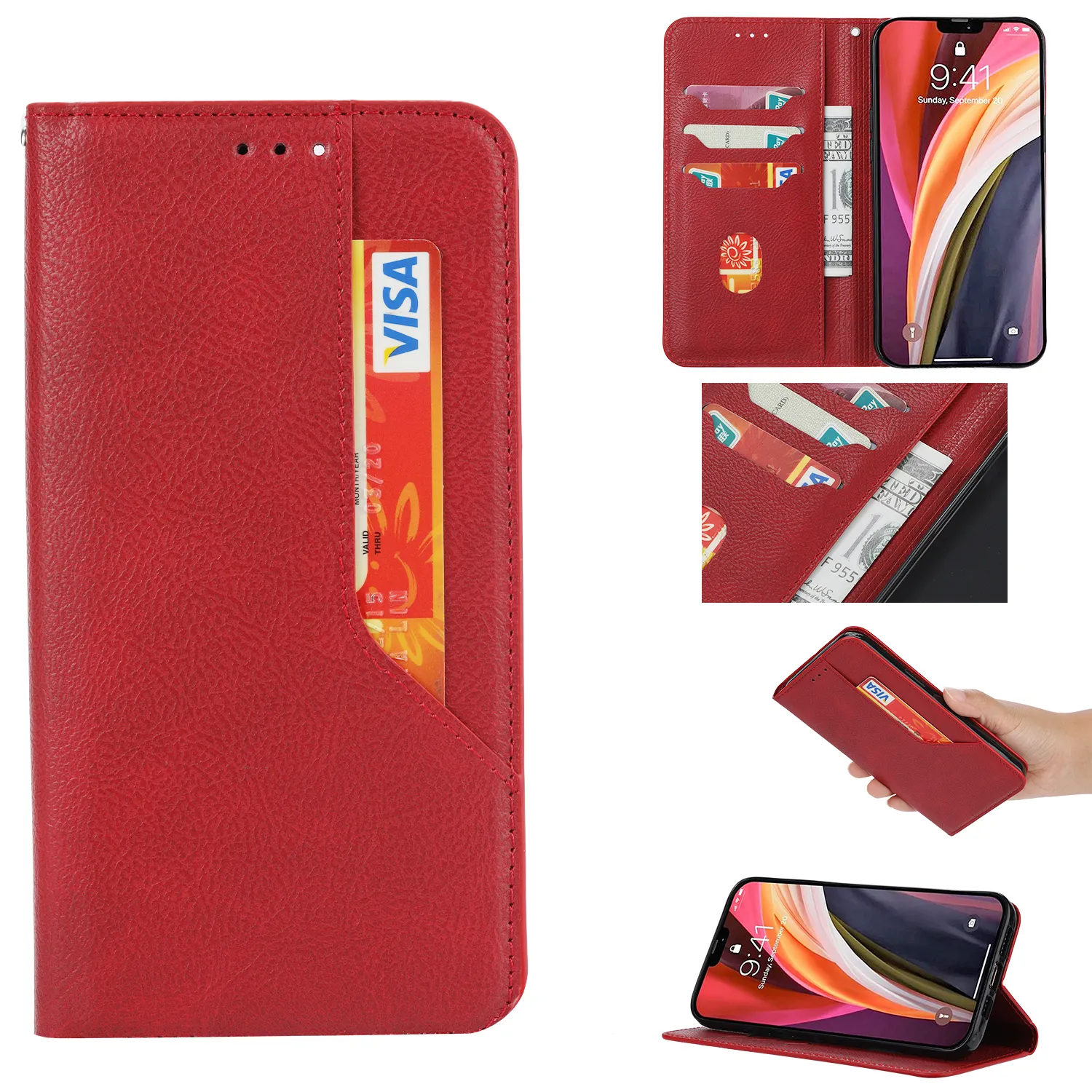 Magnetic flip case wallet case for Vodafone smart V11