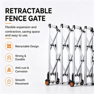 <span class=keywords><strong>Barrière</strong></span> <span class=keywords><strong>de</strong></span> circulation mobile XGY Easy-Transport, hauteur 1,2 m, clôture télescopique manuelle en <span class=keywords><strong>accordéon</strong></span>, extensible et rétractable en aluminium - Product Image 4