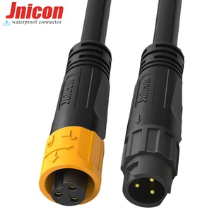 Jnicon M12 разъемы 7A 300V водонепроницаемый <span class=keywords><strong>IP67</strong></span> Xlr разъем 3P Мужской и Женский Соединительный кабель для наружного освещения - Product Image 2