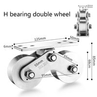 V/U/Y Groove Porte Coulissante Roues 304 Poulie En Acier Inoxydable Roulement Piste Roue Glissière Roue Roulette Poulie De Levage