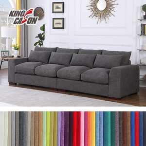Kingcason tissu chenille velours côtelé canapé couverture <span class=keywords><strong>de</strong></span> meubles <span class=keywords><strong>bouton</strong></span> décoratif élégant en cuir salle d'attente canapé tissu - Product Image 2