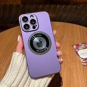 Dunkel violettes Telefon Original farbe kabellose Lade tasche für iPhone 14 Pro Max Magnet hülle für iPhone 11 12 13 14 Serie