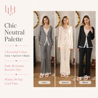 Ensemble de Loungewear Femme Personnalisé OEM en Gros, Teinture Réactive, Palette Chic Neutre, Doux et Respirant, Confort Maison Uniquement