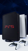 Housse de protection anti-poussière portable en nylon avec fermeture éclair pour console de jeu PlayStation 5, design lavable