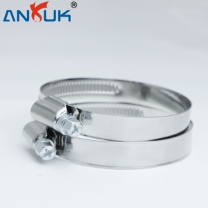 Collier de serrage en acier inoxydable de type allemand durable 304 316, <span class=keywords><strong>bande</strong></span> large <span class=keywords><strong>renforcée</strong></span> 10 mm 12 mm 25 mm pour le traitement de l'eau, utilisation en conduite de pompage - Product Image 1