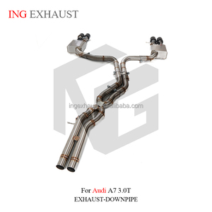 Venta Directa de Fábrica <span class=keywords><strong>ING</strong></span> para Audi A7 C8 3.0T, Silenciador Catback de Acero Inoxidable con Válvula, Tubos de Escape de Alto Rendimiento - Product Image 5