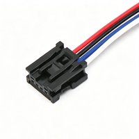 4P Konektor Plastik Hitam untuk Mobil, Kabel Harness Warna Kustom, Perakitan Kabel Listrik Otomotif untuk Peralatan Interior Mobil