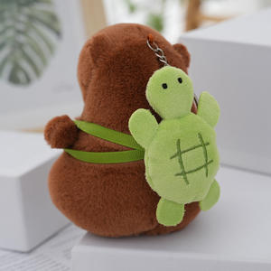 ของเล่นตุ๊กตายัดนุ่นรูปสัตว์ Capybara พวงกุญแจสุดน่ารัก - Product Image 2