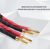 Cordon de connexion de haut-parleur XSSH DIY, fiche banane plaquée or HIFI de haute qualité, câble de haut-parleur Audio