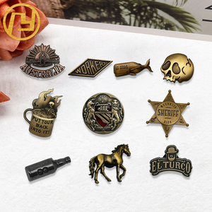 Antique Brass Lịch Sử Phù Hiệu Kim Loại Tùy chỉnh thực hiện khắc hiện đại tôn giáo phong cách chất lượng cao dán sản xuất bán buôn - Product Image 1