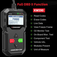 Herramienta de Diagnóstico al por Mayor, Lector de Códigos OBD2 KONNWEI KW590, Escáner de Diagnóstico de Vehículos con Comprobación de Listo para I/M