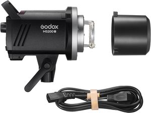 Godox-MS200V MS200-V Flash da Studio LED 200W Luce LED 2.4G GN53 5600K CCT con Lampada Modellante LED Attacco Bowens Stabilità di Alimentazione - Product Image 2