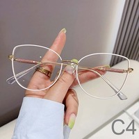 2024 Gafas con marco de metal unisex lente de computadora gafas ópticas marcos de hombres gafas ópticas