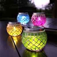 Mosaïque Lampe Solaire Décoration Extérieure Lampe De Table Étanche LED Veilleuse Convient pour Garden Party Chambre Terrasse Pelouse