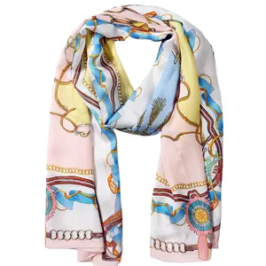 Most popular Italian design 100% herringbone Silk print Scarf for man woman kids