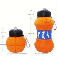Ballons de football et de billard écologiques, bouteilles d'eau pour enfants, sans BPA, légères, réutilisables, 550 ml