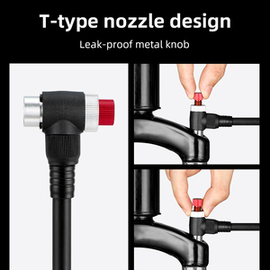 Bomba de choque de aire de bicicleta de alta presión de 300PSI con palanca y manómetro para horquilla y suspensión trasera, válvula de inflado de aire para neumáticos, bomba de bicicleta - Product Image 5