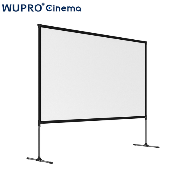 Hot Trends Wupro/ODM 100 Inch Outdoor Folding Portable Projection Screen Polyester CLR Projector Screen With Stand