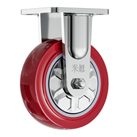 Roulettes pivotantes rouges pour sols difficiles, 4, 5, 6, 8 pouces, noyau intérieur en PP, cache-poussière intégré, capacité de 260 kg par roue, roulement fluide, roulettes industrielles