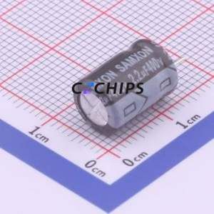 Condensador Electrolítico de Aluminio de Montaje Pasante EKM225M2GF12CB, Componente de Montaje Pasante (THT), D8xL12mm 2.2uF 20% 400V 3.5mm - Product Image 1