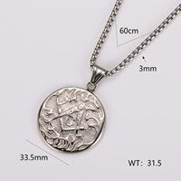 Kalung Liontin Hip Hop AG Vintage Masonik Mason Medali Freemason Buatan Tangan dari Baja Anti Karat Perhiasan Fashion untuk Pria Grosir