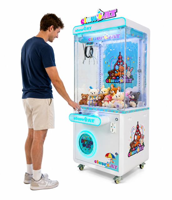 Modern Commercial Claw Machine  with Card Reader for Kids Fun Center and High Traffic Amusement Play Areas