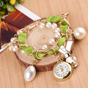 Orologio da Polso con Catena di Perle Ultima Moda Coreana 2022 per Ragazze e Donne - Product Image 4