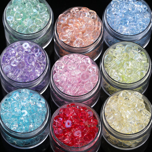 Perles de verre rondes coupées droites 3x6mm, effet aurore, fournitures de fabrication de bijoux DIY pour boucles d'oreilles, bracelets, accessoires pour cheveux, vente en gros - Product Image 4