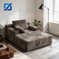 Canapé modulaire en velours côtelé doux personnalisé, une place, avec coussins décoratifs, moderne et écologique pour salon – Vente en gros