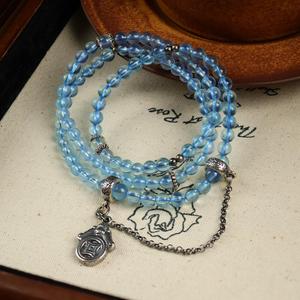 Natural Crystal Double Layer Stackable Bracelet Necklace, Unisex Feng Shui Meditation Healing Mala Prayer Beads Jewelry - Product Image 5
