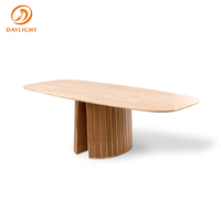 Table à manger rectangulaire haut de gamme en bois de chêne, design ergonomique moderne du milieu du siècle, avec chaise robuste et coussin confortable