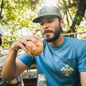 หมวกแก๊ปปีกแบนแบบไม่มีโครงสร้าง5แผงหมวกเชือกทอหมวกปีกแบนสำหรับผู้ชายหมวกติดด้านหลังแบบไม่มีโครงสร้าง - Product Image 3